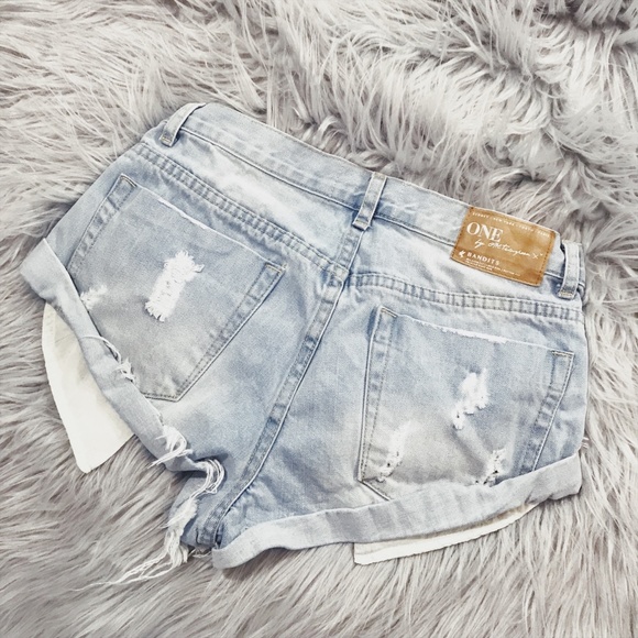 ONE Teaspoon Denim Shorts size 26 - Picture 5 of 6